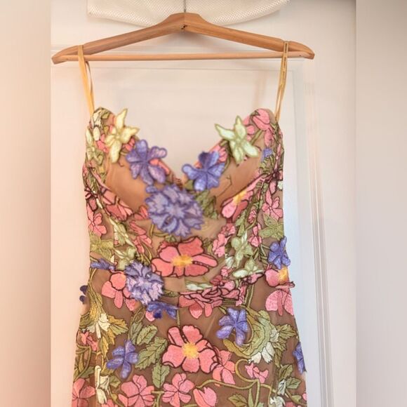 NEW BRONX AND BANCO Iris Floral Maraya Strapless Ankle Midi Dress, wedding guest - Picture 7 of 13